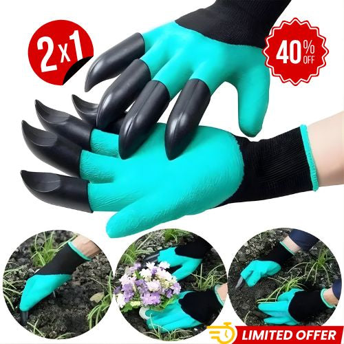 2x1 Guantes EasyGarden Con Garra Para Jardinería