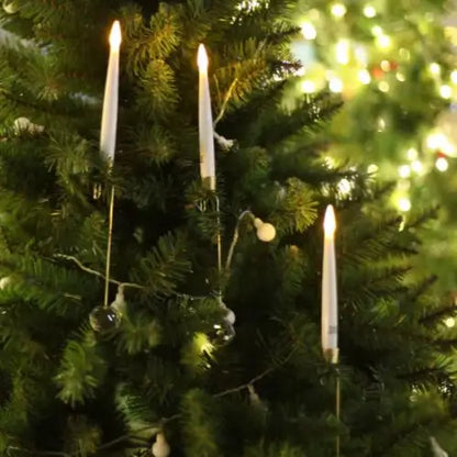 Kit con 10 Velas de cristal brillantes -  Árbol brillante para una Navidad Encendida