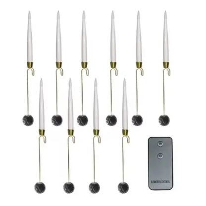 Kit con 10 Velas de cristal brillantes -  Árbol brillante para una Navidad Encendida