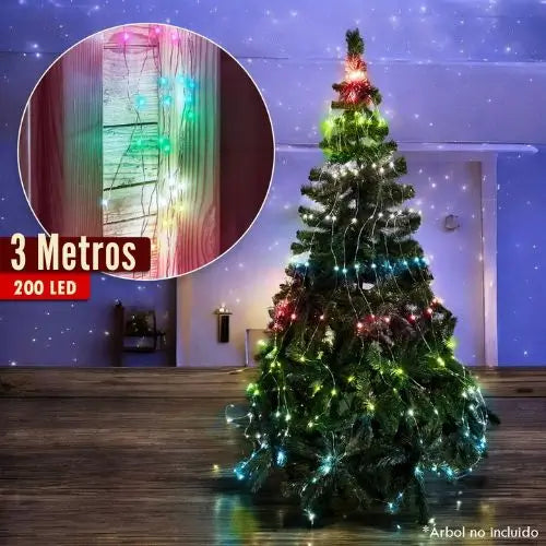 2x1 Luz Cascada Brillo Mágico 360°