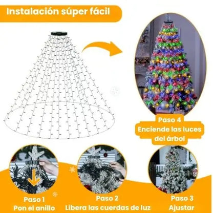 2x1 Luz Cascada Brillo Mágico 360°