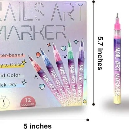 Set 12 Marcadores de decoración de uñas Estilo Fácil