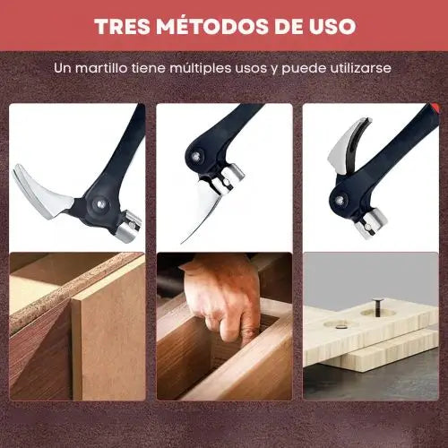 Martillo de acero forjado Multidireccional con Guía Magnética