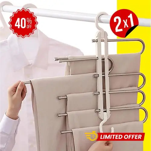 2x1 Multigancho Para Ropa Smart Hanger