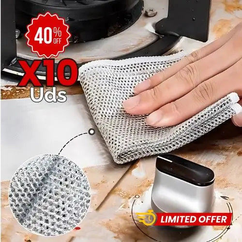 BrilloFácil – Paños dobles Antirayón Cocina x10 Uds Originales