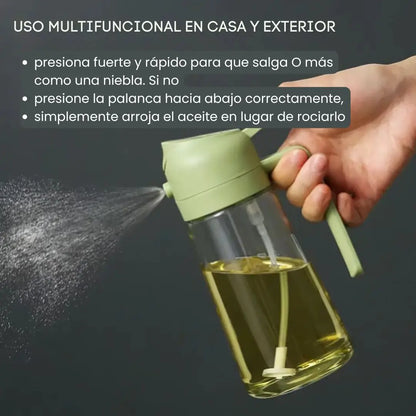 2x1 Pulverizador y Dispensador de Aceite 2 en 1