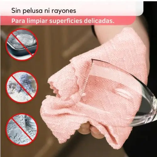 Paños de limpieza de microfibra en rollo (Rollo de 20), 30 x 30 cm, ultra absorbentes y reutilizables