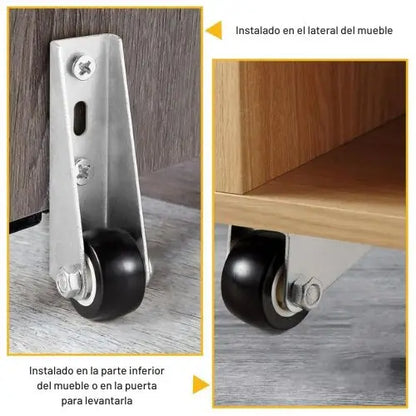 2x1 FlexiRoll System - Rueda Para Puertas Colgadas