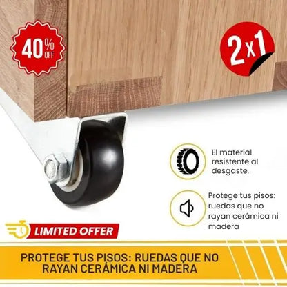 2x1 FlexiRoll System - Rueda Para Puertas Colgadas