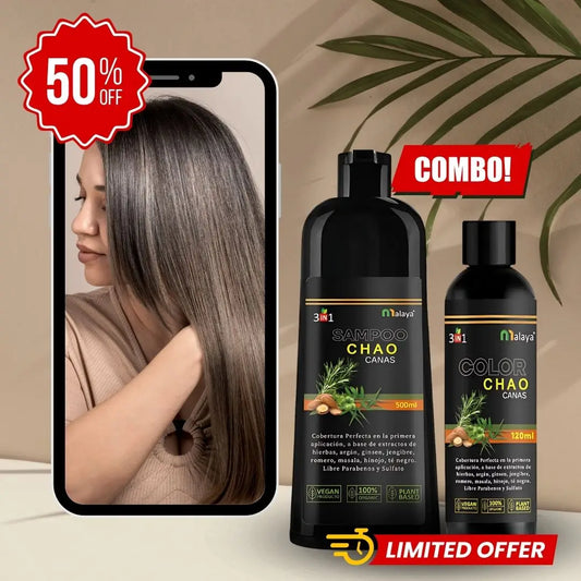 Combo Shampoo Cubre Canas + Tratamiento Color Intenso y Duradero