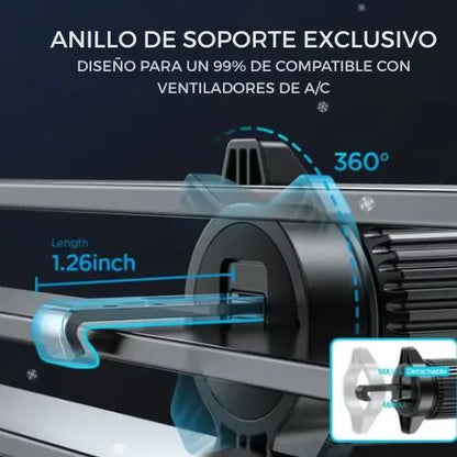 Soporte Para Carro Rejilla Gancho RT 601 Grip 360