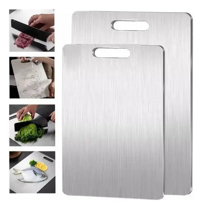 2x1 Tabla de Picar en Acero Inoxidable Corte Seguro