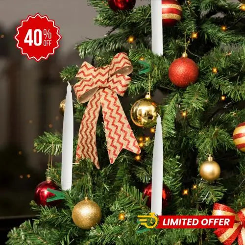 Kit con 6 Velas de cristal brillantes -  Árbol brillante para una Navidad Encendida