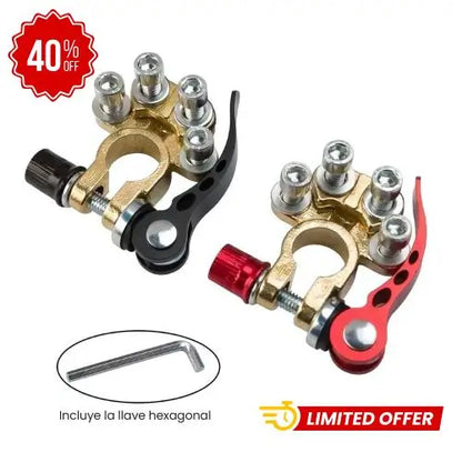 QuickGrip – Abrazaderas Inteligentes para Liberación Rápida para la Batería de tu carro