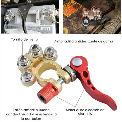 QuickGrip – Abrazaderas Inteligentes para Liberación Rápida para la Batería de tu carro