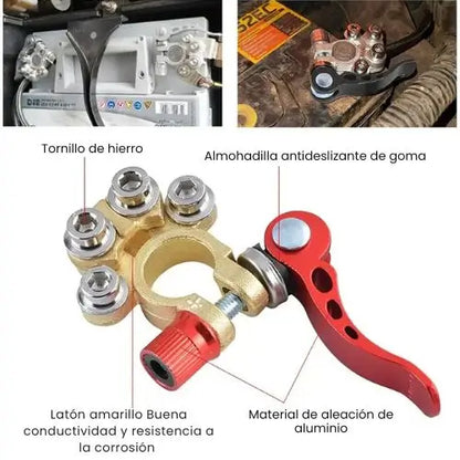 QuickGrip – Abrazaderas Inteligentes para Liberación Rápida para la Batería de tu carro