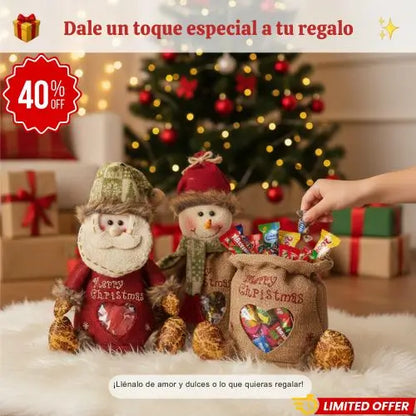 2x1 Los Contenedores de Regalo Navideños Fabricados a Mano