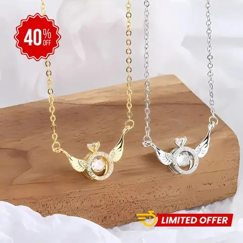 Angel Wings Necklace- Collar Brillo Celestial