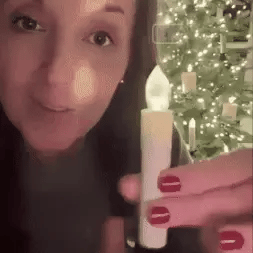 Kit con 6 Velas de cristal brillantes -  Árbol brillante para una Navidad Encendida