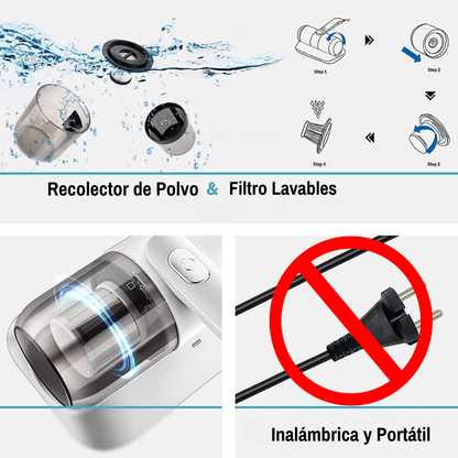Aspiradora Antialérgica AcarClean + Set Atrapa Pelusas