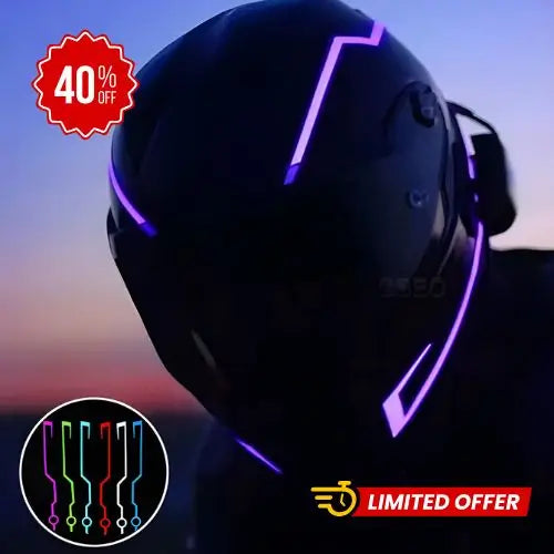 BrillaSeguro – Luces Reflectoras Para Casco "Todos Podrán Verte Con Estilo"