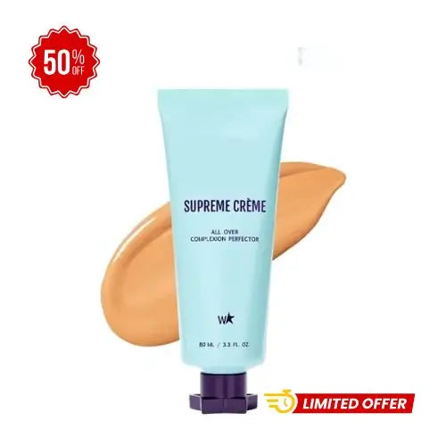 Supreme Crème – Hidratante, corrector y cobertura todo en uno  Ligera y resistente al agua