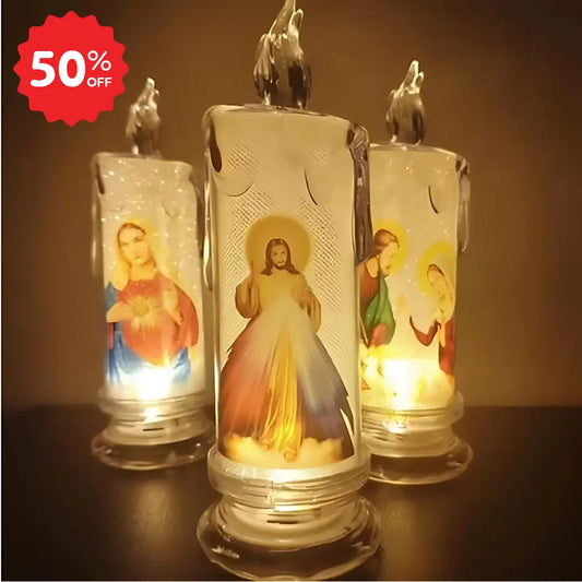 Luz Eterna - Velas de Oración LED sin Llama"